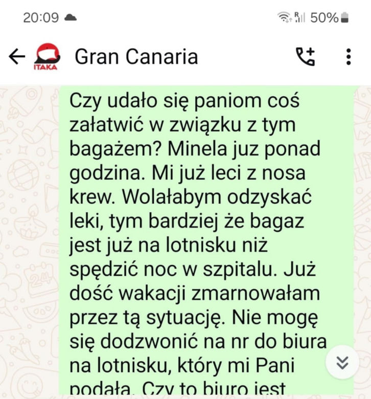 Wymarzone rajskie wakacje zmieniły się w koszmar bez bagażu i leków