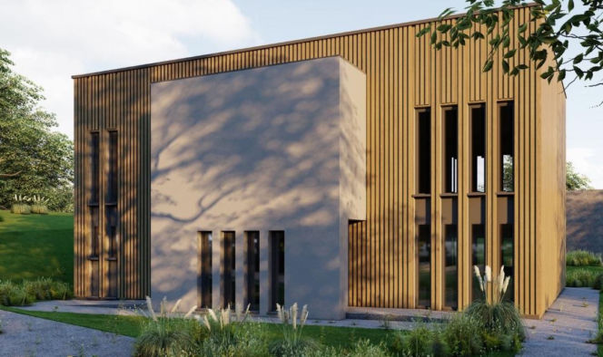 Nowoczeny budynek stanie w nowosądeckim skansenie