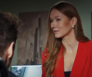 M jak miłość odc. 1929. Elżbieta Domańska (Katarzyna Dąbrowska), Marcin (Mikołaj Roznerski)