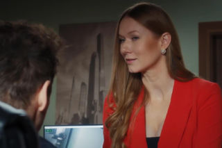 M jak miłość odc. 1929. Elżbieta Domańska (Katarzyna Dąbrowska), Marcin (Mikołaj Roznerski)