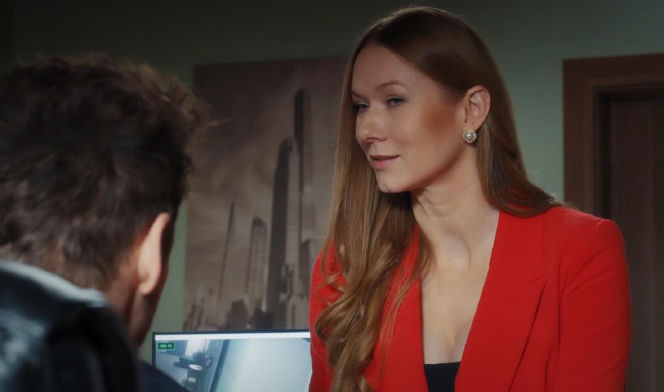 M jak miłość odc. 1929. Elżbieta Domańska (Katarzyna Dąbrowska), Marcin (Mikołaj Roznerski)