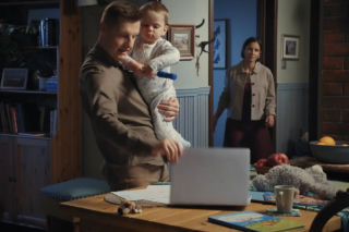 M jak miłość. Agnes (Amanda Mincewicz), Paweł (Rafał Mroczek), Antoś (Mikołaj Jankowski)