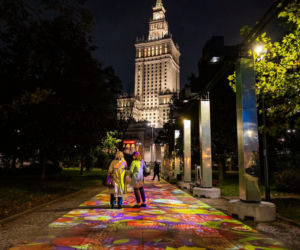 Iluminacja w Parku Świętokrzyskim. Wygląda pięknie