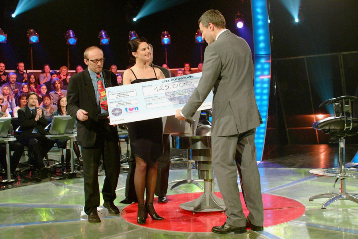 Hubert Urbański w "Milionerach" TVN-u