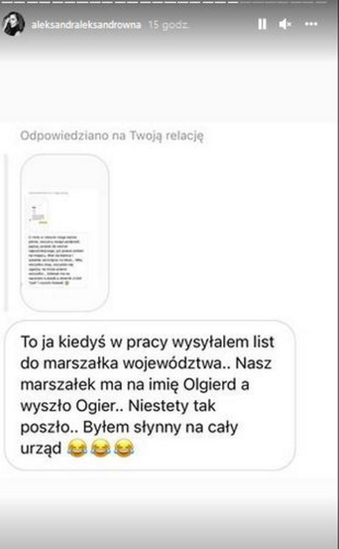 Aleksandra Kwaśniewska pokazała pikantne wiadomości