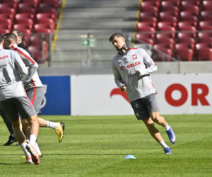 Trening reprezentacji Polski przed meczem ze Szwecją