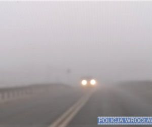 Gęsta mgła na Dolnym Śląsku