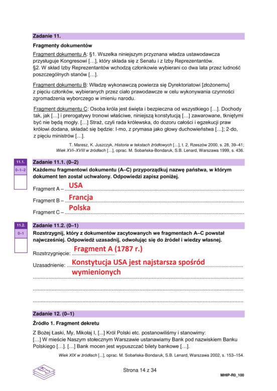 Matura historia 2025: Odpowiedzi i arkusze CKE [19.05.2025] nowa formuła 2023	