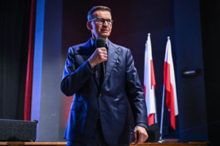 Mateusz Morawiecki podczas spotkania z mieszkańcami Janowa Lubelskiego