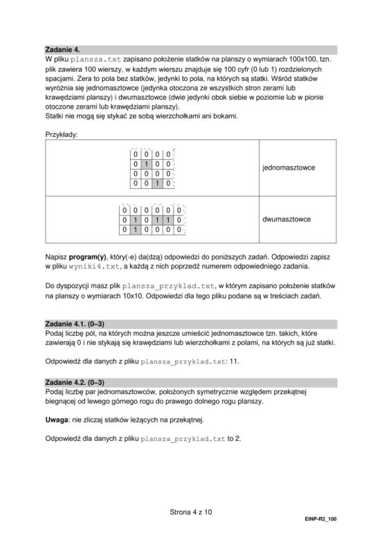 Matura 2024. INFORMATYKA poziom rozszerzony ARKUSZ CKE stara formuła 2015