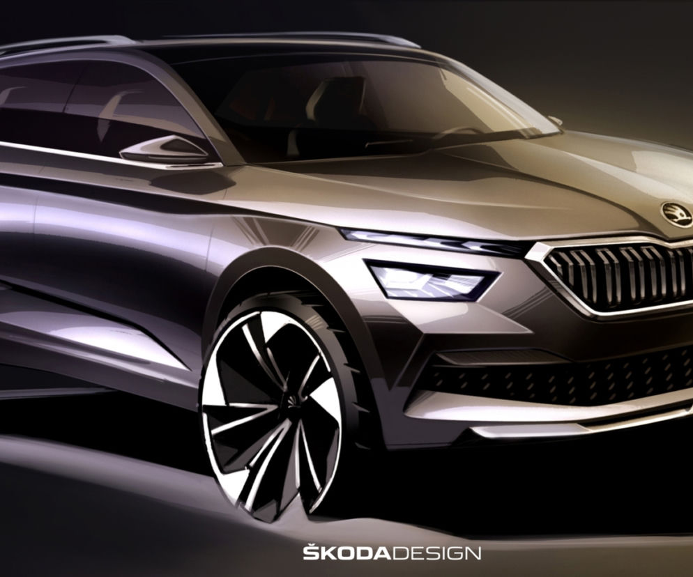 Skoda Kamiq na szkicach