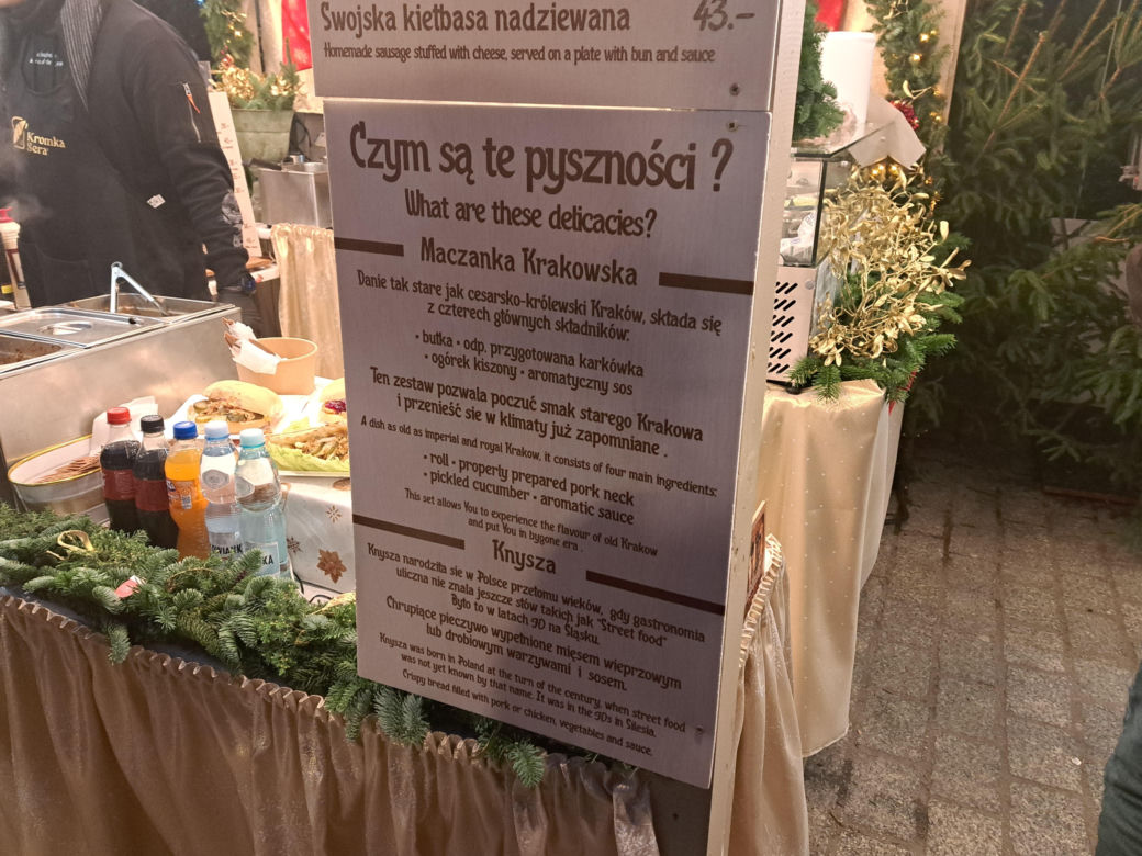Jarmark Bożonarodzeniowy 2025 na Rynku Głównym w Krakowie. Jedzenie drogie jak nigdy