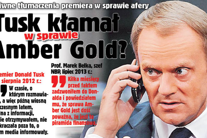 Tusk kłamał w sprawie Amber Gold?