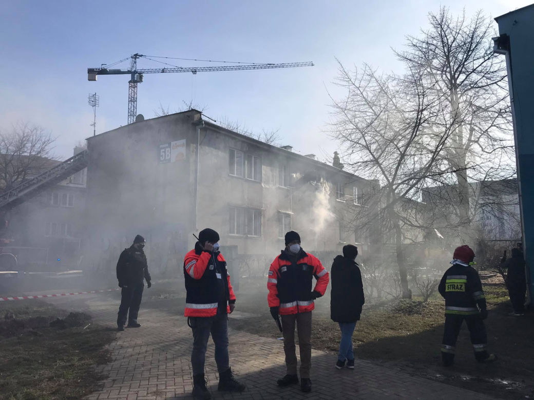 Pożar przy ul. Wrońskiej w Lublinie