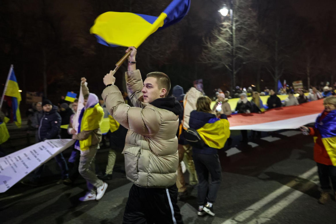 Manifestacja "Dziękujemy, Ukraino!" w Warszawie (24.02.2025)