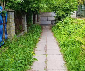 Mur między osiedlami w Szczecinie
