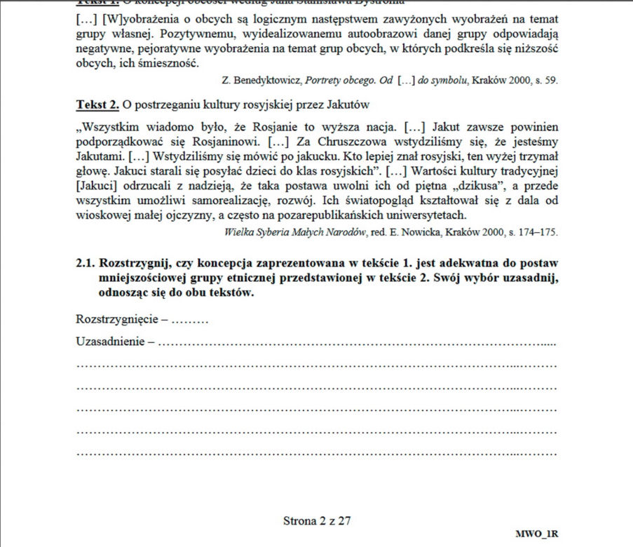 Matura 2019. Wiedza o społeczeństwie. Arkusze CKE WOS rozszerzony