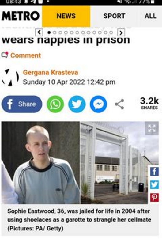 Udusił człowieka sznurówką. Zmienił płeć i ogłosił, że jest niemowlęciem