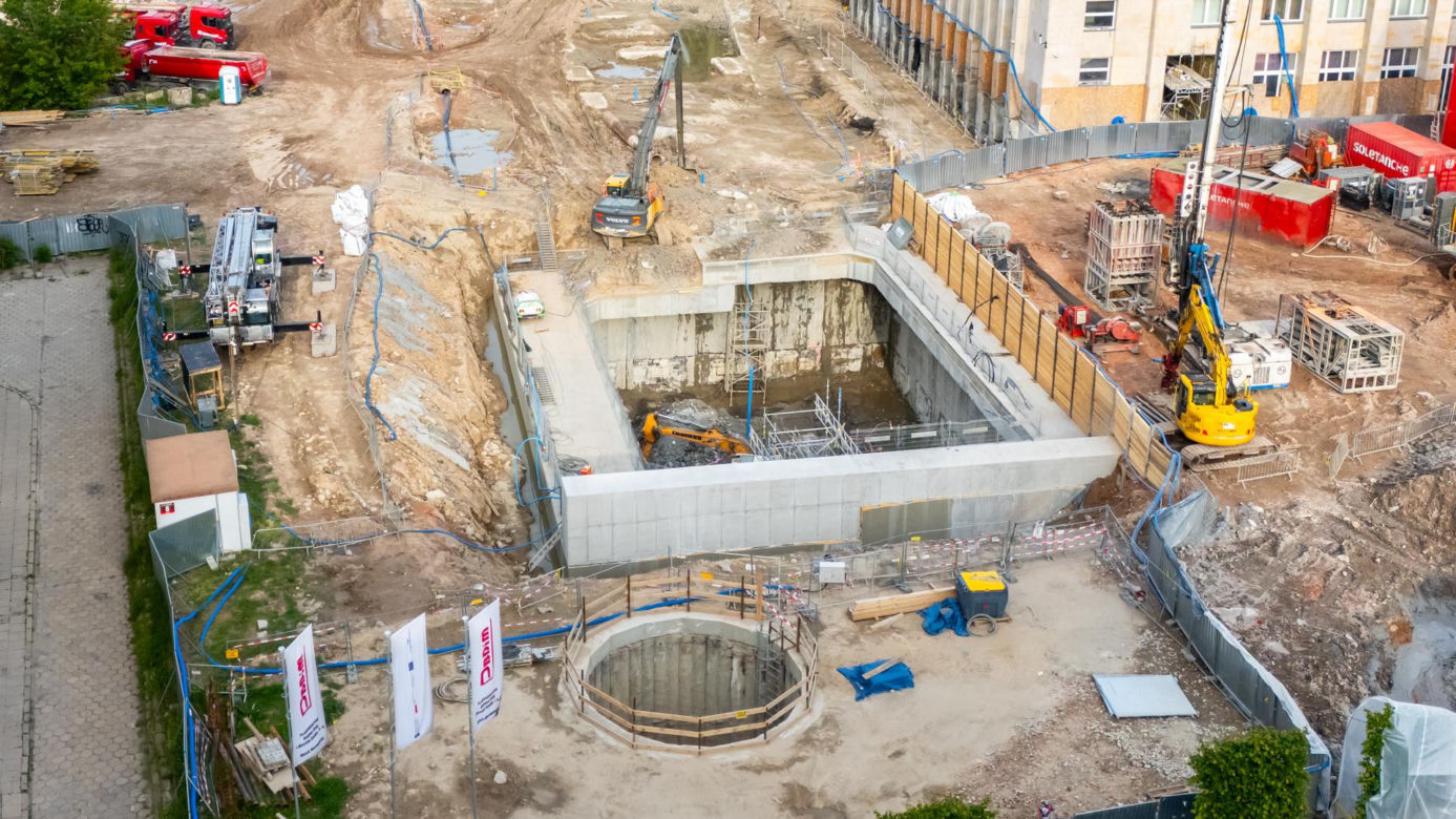 Budowa tunelu w centrum Łodzi, przy dworcu Łódź Fabryczna