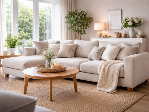 Jasna kanapa znów wygląda jak nowa. Wystarczą dwa tanie składniki z kuchni