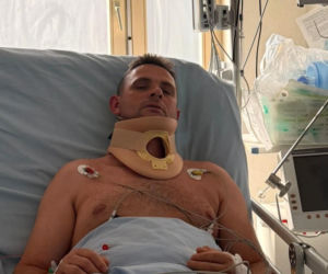 Sebastian ratował innych, teraz sam walczy o życie. Dramatyczny wypadek na spacerze z synem