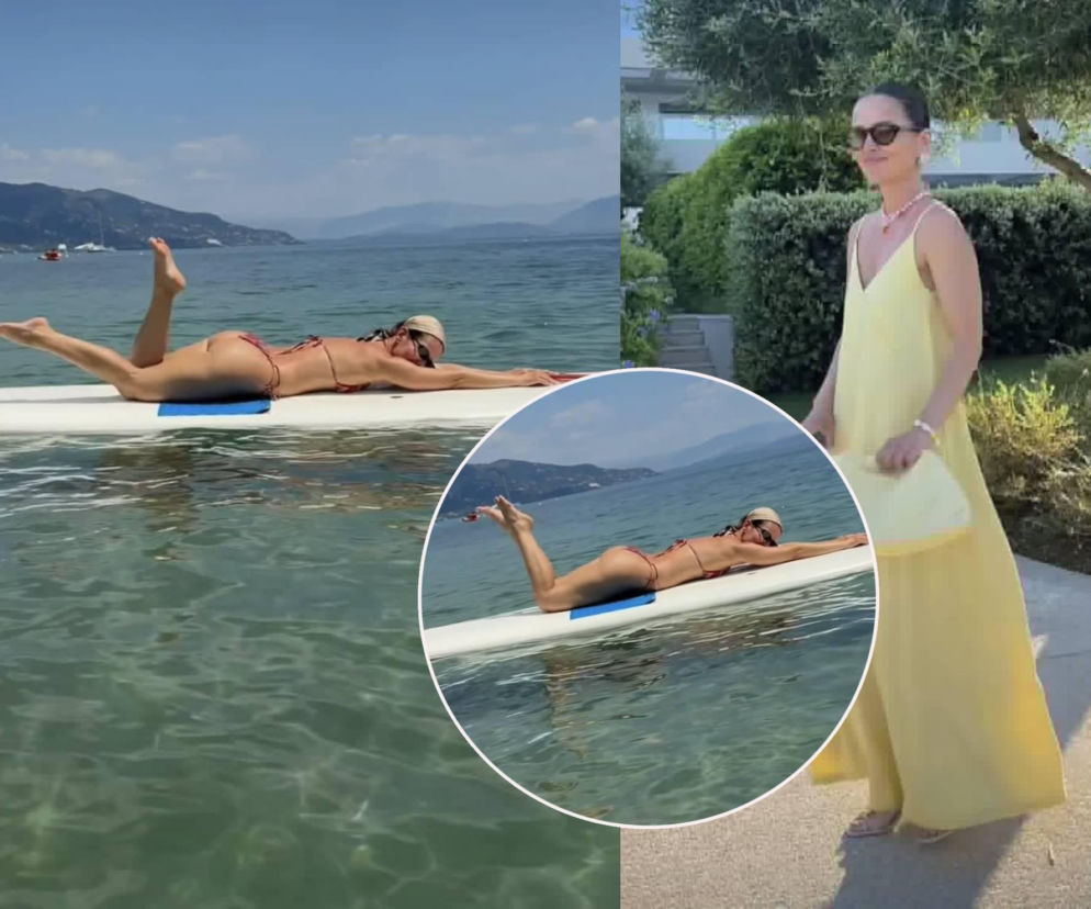 Paulina Sykut-Jeżyna w bikini na desce i żółtej sukience. O jej wakacjach przeczytasz na SE.