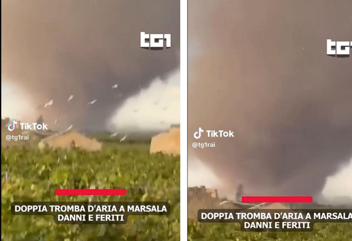 Potężna trąba powietrzna przeszła przez południowo-zachodnią część Sycylii