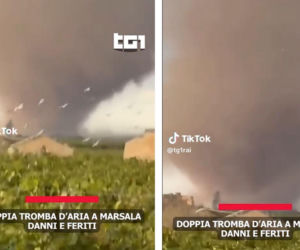 Potężna trąba powietrzna przeszła przez południowo-zachodnią część Sycylii