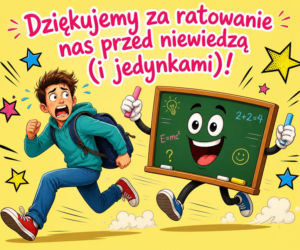 Zabawna kartka z okazji Dnia Nauczyciela