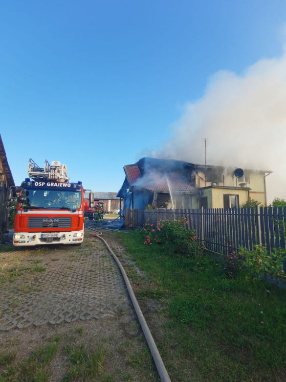 Pożar w Rajgrodzie. Dom nie nadaje się do zamieszkania