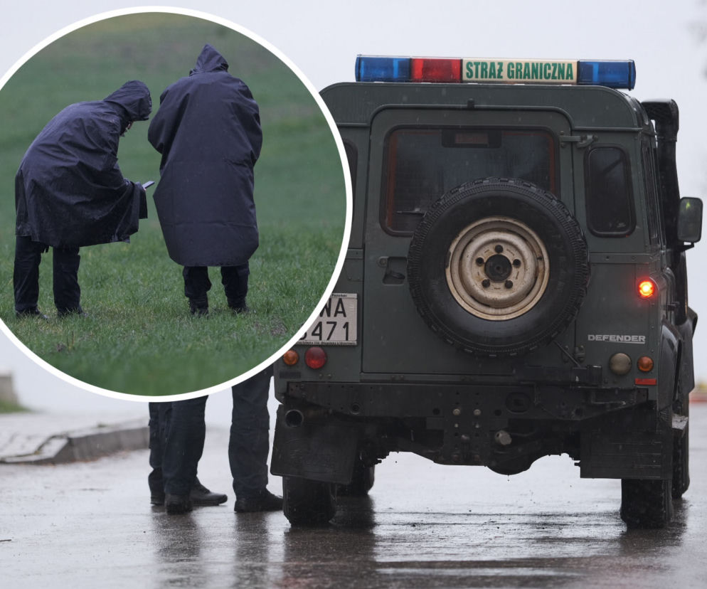 Terenowy wóz Straży Granicznej w Przewodowie. Na miniaturze śledczy w pelerynach. O tragedii czytaj w Eska Lublin.