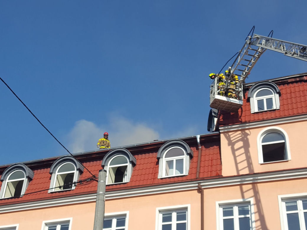 Pali się budynek Panoramy Leszczyńskiej w Lesznie