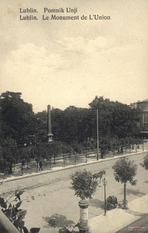 Pomnik Unii Lubelskiej w Lublinie na archiwalnych zdjęciach