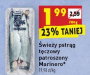 świeży pstrąg 1,99 zł