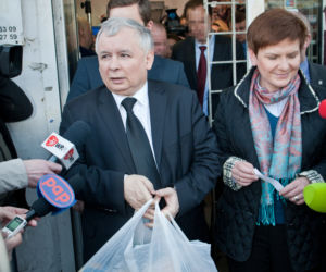 Jarosław Kaczyński na zakupach