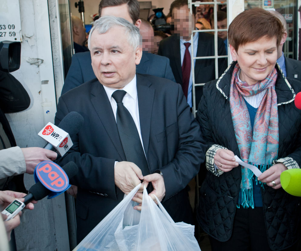 Jarosław Kaczyński na zakupach