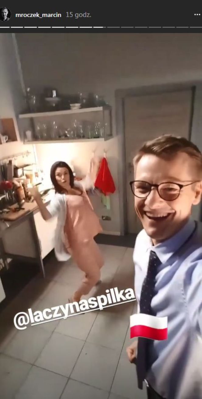 M jak miłość. Marcin Mroczek i Katarzyna Cichopek na planie