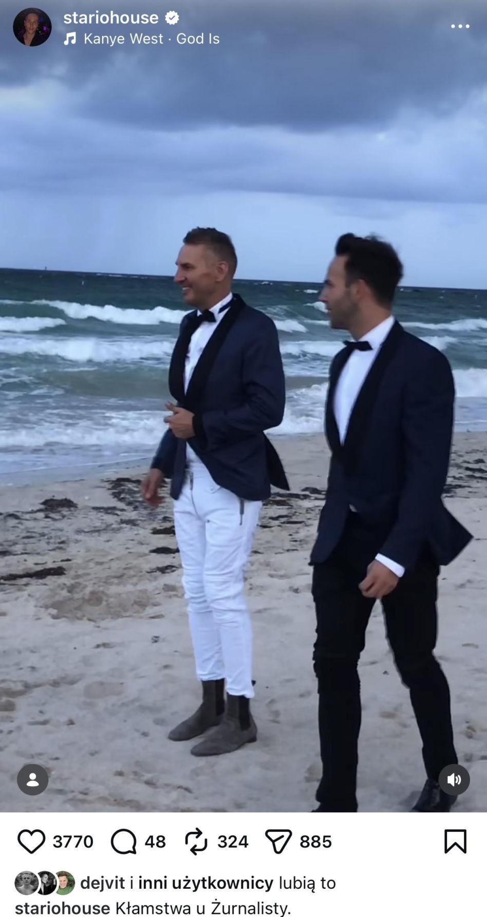 Krzysztof Gojdź i Marcin Roznowski: Ślub na plaży