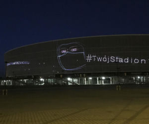 Laserowy pokaz na Stadionie Wrocław. To podziękowania dla medyków!