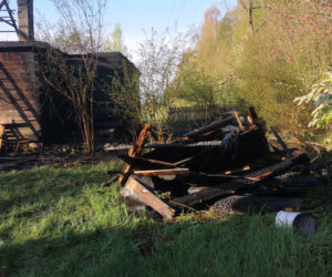 Znowu pożar w Lipiu. Nad ranem spłonął drewniany budynek