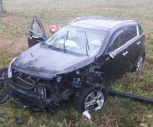 Koszmarny wypadek w Trzcinicy. Dwie osoby ranne