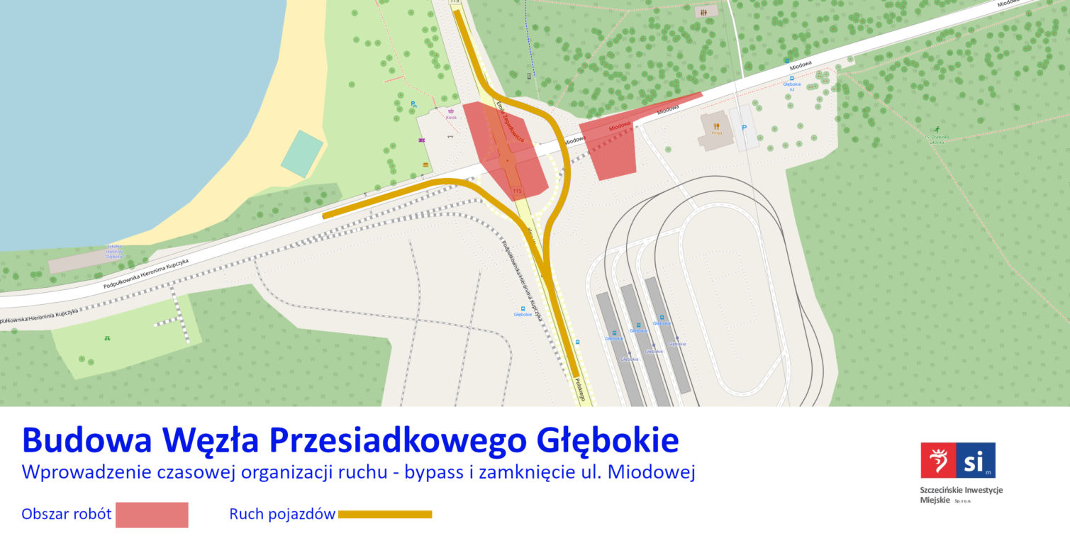 Budowa węzła Głębokie - marzec 2021
