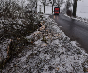 Śmiertelny wypadek Trzebczu Szlacheckim. Nie żyje 37-letni kierowca, który nie miał prawa jazdy
