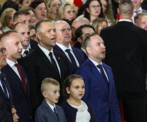 Karol Nawrocki odwiedził Kulesze Kościelne na Podlasiu