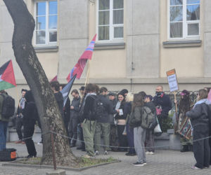 Protest pod ambasadą Izraela w Warszawie (30.04.2026)