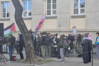 Protest pod ambasadą Izraela w Warszawie (30.04.2026)