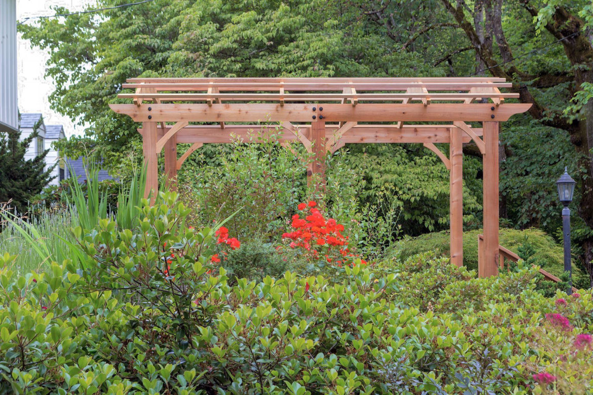 Pergola w ogrodzie