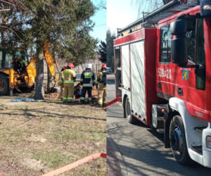 Koparka rozpruła rurę z gazem. Pilna akcja służb w Nasielsku