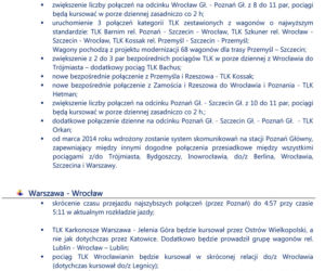 Zmiany w rozkładzie jazdy PKP