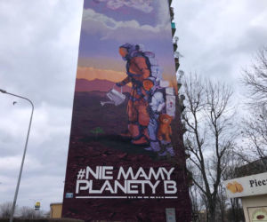 Antysmogowy mural w centrum Kielc